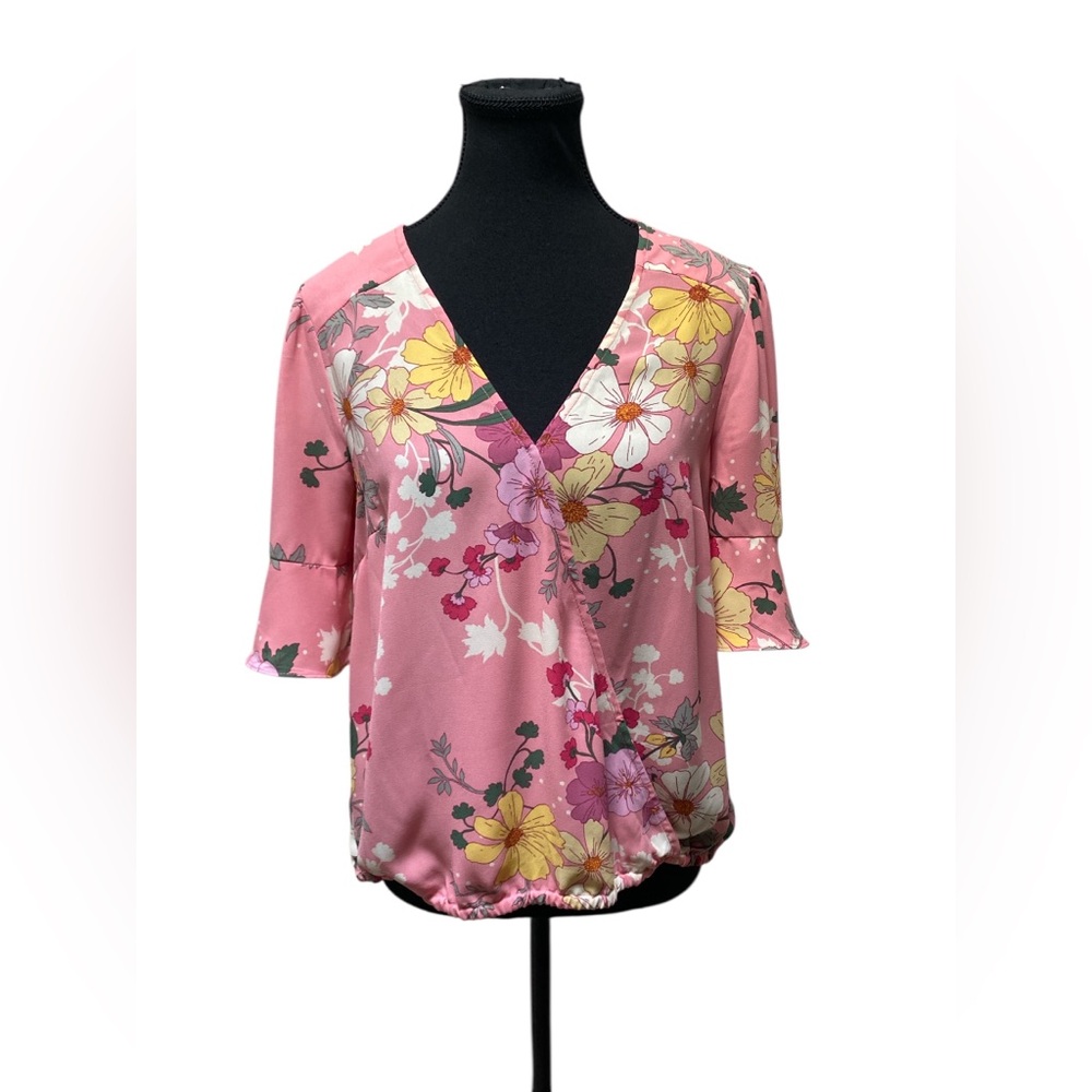 Sanctuary Pink Floral Women's Blouse GUC S